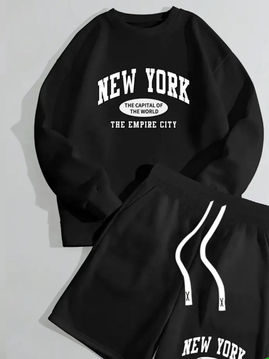 Set Newyork short pants+ hoodie